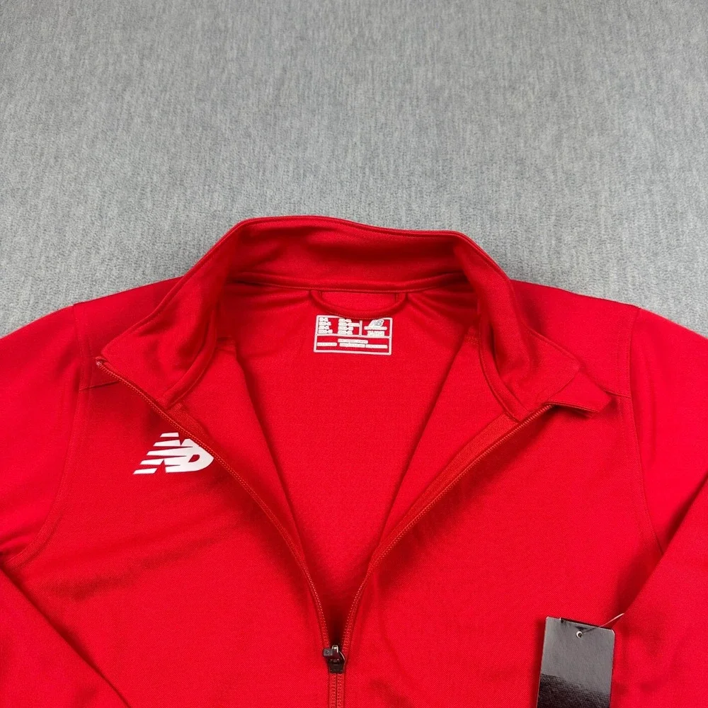 New Balance Jacket Kids Boys XL Red Knit Training Track Full Zip Athletic‎ NWT